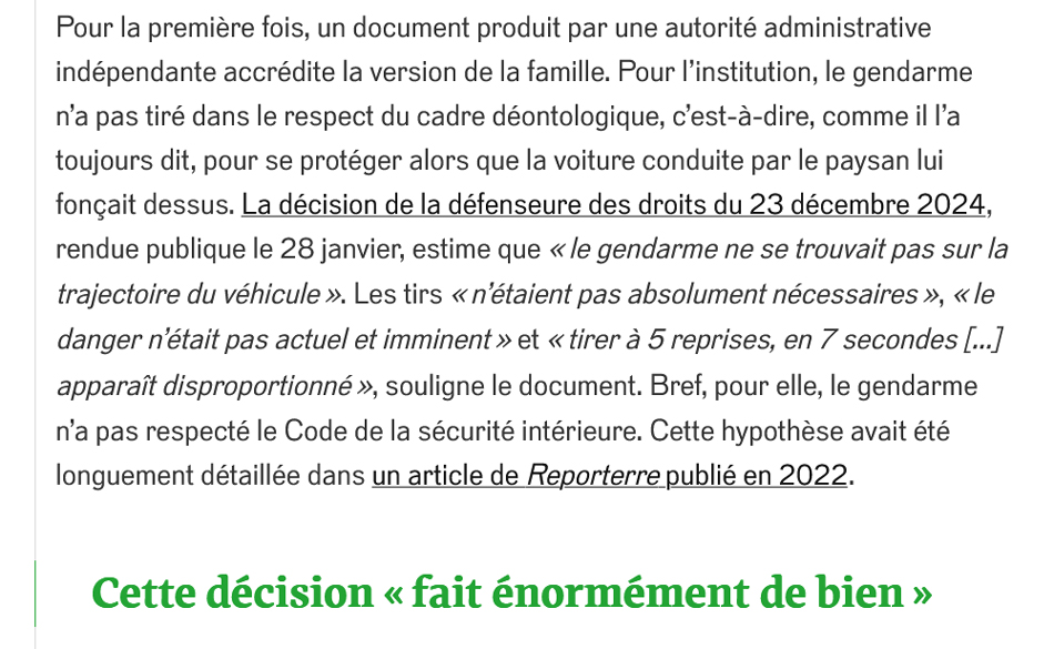 Avocat Gabriel Versini - Affaire Laronze : dossier écrit par Marie Astier pour le journal Reporterre, le 31 janvier 2025 par Marie Astier