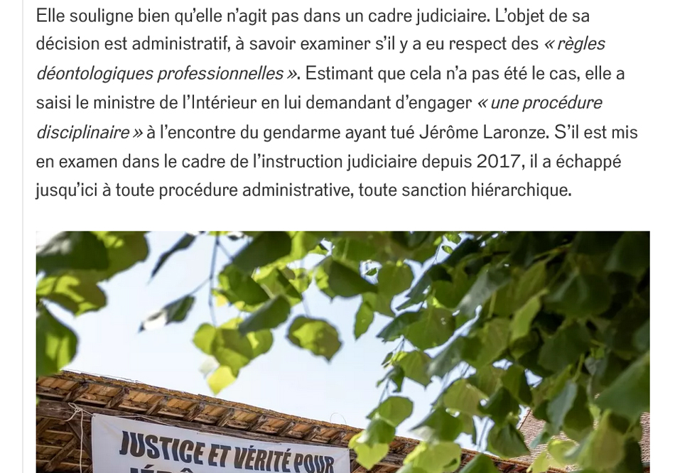 Avocat Gabriel Versini - Affaire Laronze : dossier écrit par Marie Astier pour le journal Reporterre, le 31 janvier 2025 par Marie Astier